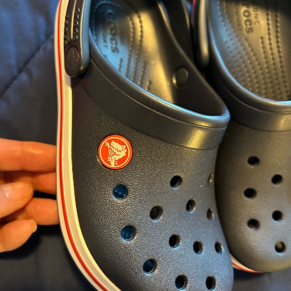 CROCS • Blue & White Crocs Kid Shoe  • 13 • - Picture 5 of 7